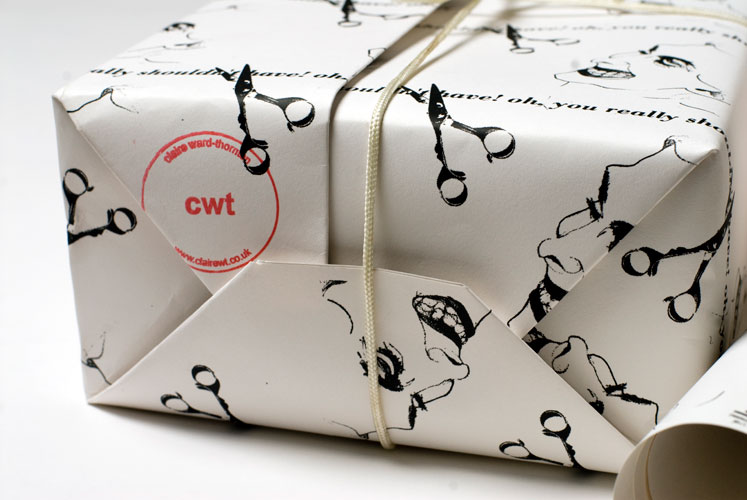 gift wrap, stamp detail